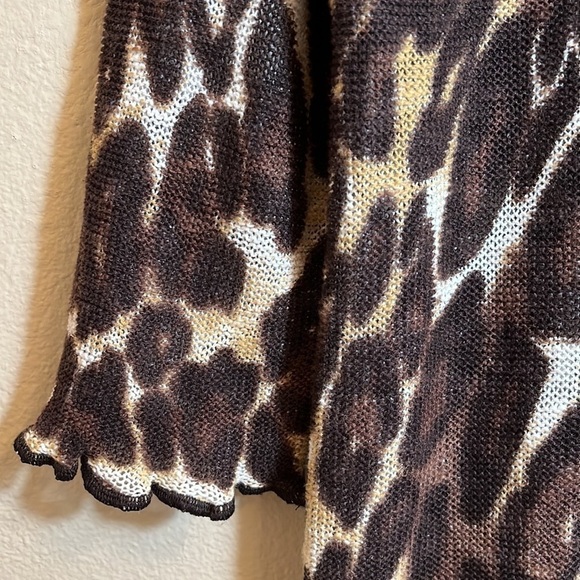 Nwt Jones New York Animal Print Open Front Cardigan Sweater - Picture 4 of 16